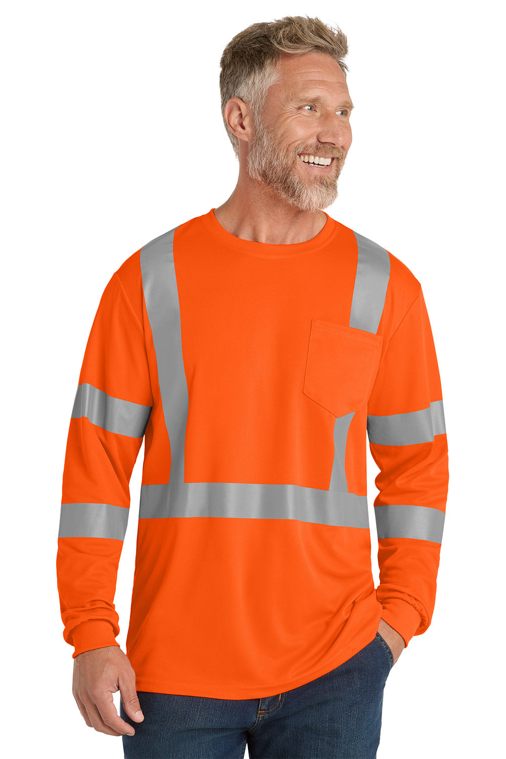 CornerStone ANSI 107 Class 3 Mesh Long Sleeve Tee CS203