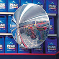 Round Polycarbonate Convex Mirror, Indoor Or Outdoor, 26in Dia., 160° Viewing Angle