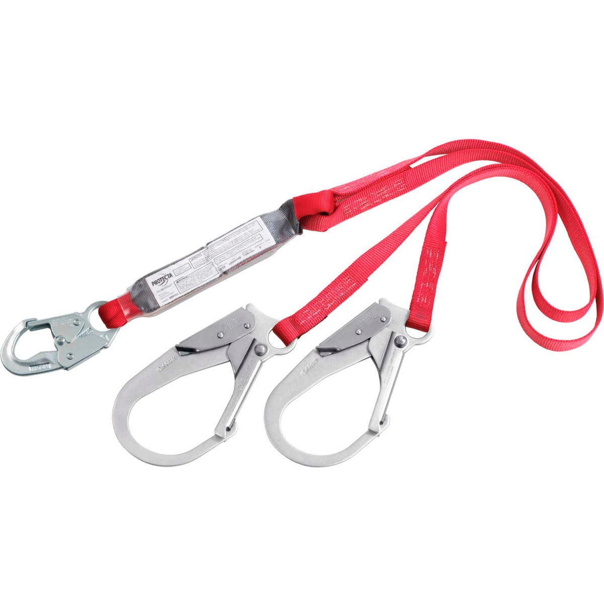 3M Protecta 1340180 PRO Shock Absorbing Web Lanyard, 6'L, 130-310 lb. Capacity