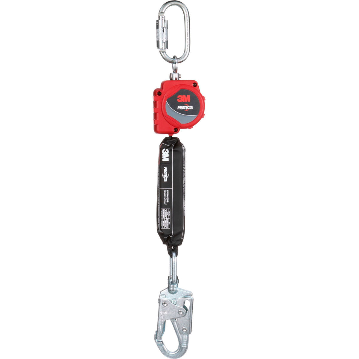 3M Protecta Self-Retracting Lifeline with Carabiner, Web & Steel Swivel Snap Hook, 6'L