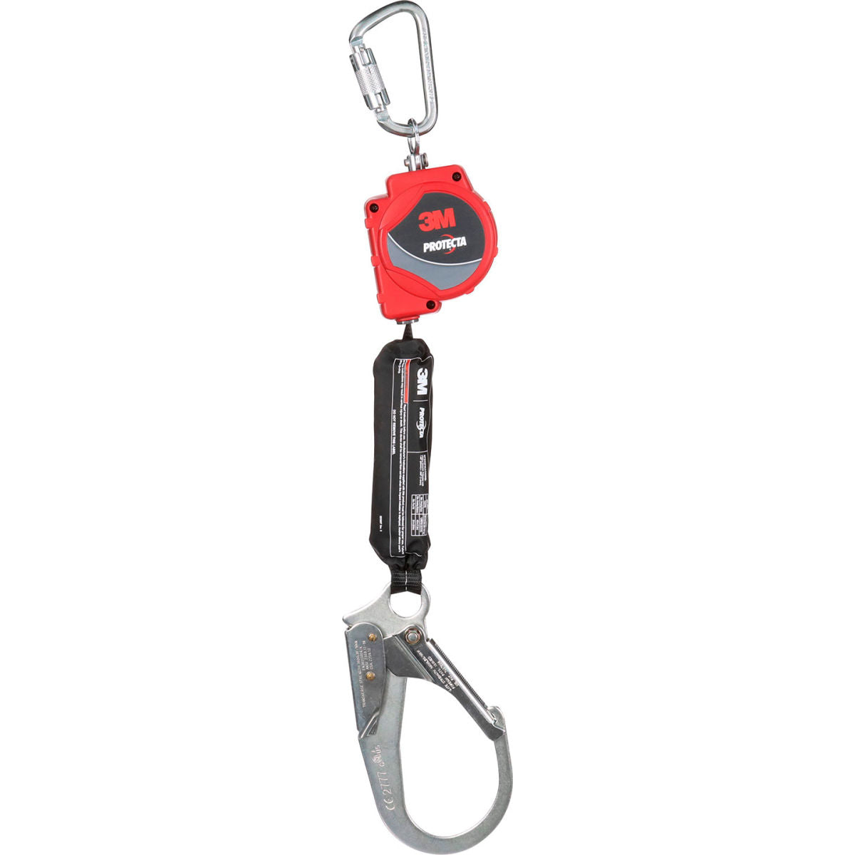 3M Protecta Self-Retracting Lifeline with Carabiner, Web & Steel Rebar Hook, 11'L