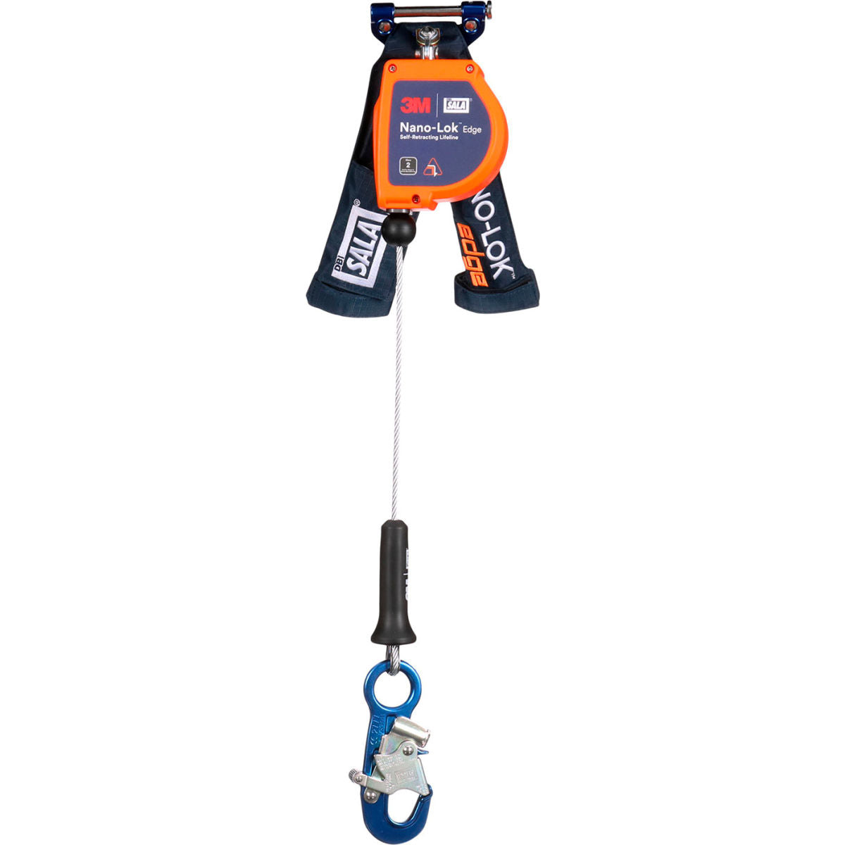 3M DBI-SALA Nano-Lok Edge Self-Retracting Lifeline, Galvanized Cable & Aluminum Snap Hook, 8'L