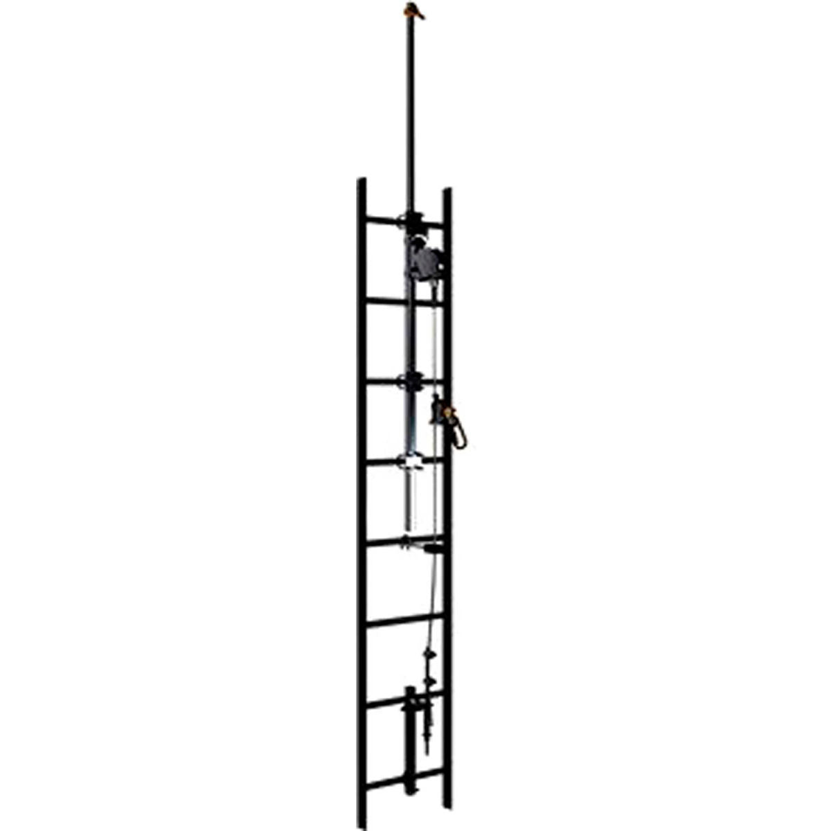 3M DBI-SALA Lad-Saf Vert Safety Telescoping Single Pt Anchor Ext, Galv, 4-User, 6116618