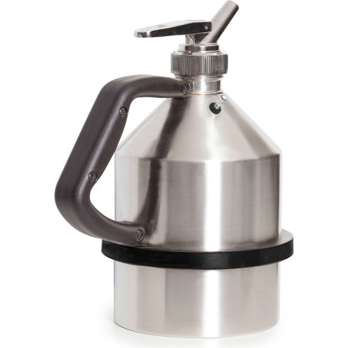 Denios Type I Stainless Steel Safety Can with Dispensing Tap, 0.52 Gallon, Silver