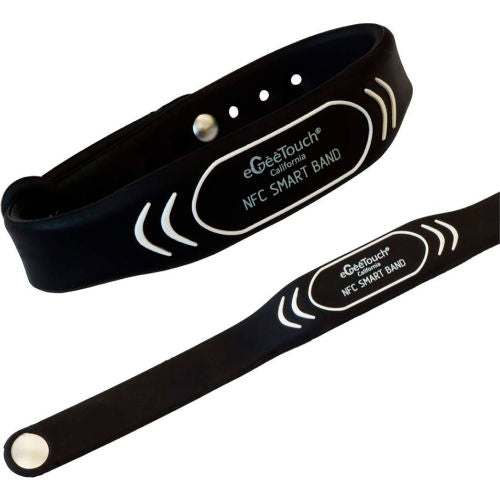 eGeeTouch Smart NFC Wristbands, Black, Pack of 2