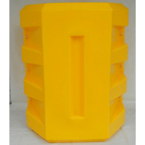 Diversified Plastics Poly Structural Column Protector, 12-1/4in Square Opening, Yellow