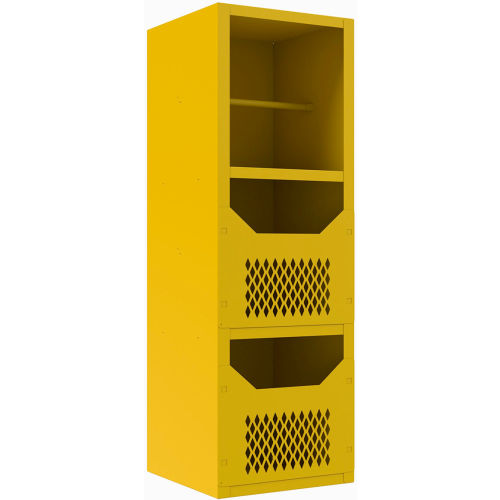 Durham Spill Control Cabinet, 24-1/8inW x 24-3/16inD x 72inH, Safety Yellow