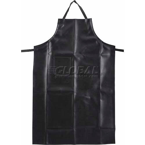 Winco Heavy Naugahyde Bib Apron, Black, 26-1/2in x 41-1/4in, Dozen