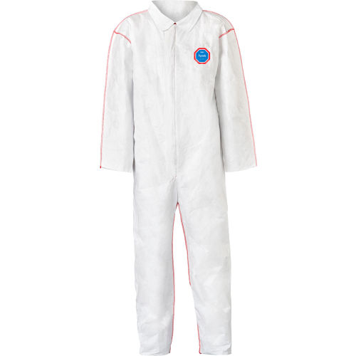 DuPont Tyvek 400 SFR Coverall, Open Wrists and Ankles, Storm Flap, White, 25 per Pack