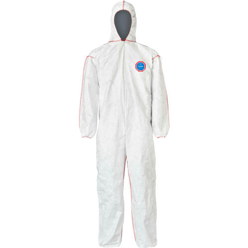 DuPont Tyvek 400 SFR Coverall, Elastic Wrists and Ankles, Serged Seams, White