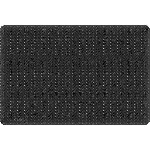 Global Industrial Diamond Plate Anti Fatigue Mat, 9/16in Thick, 3ft x 4ft, Black