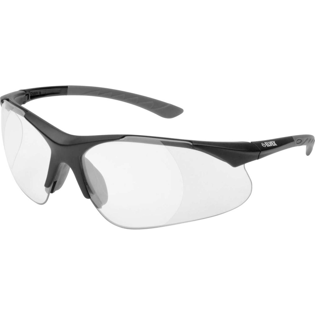 Elvex RX-500 Safety Glasses, Clear 0.5 Magnifier Lens, Black Frame, Pack of 12