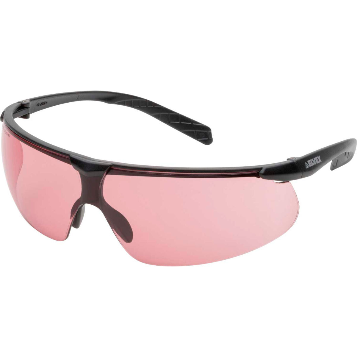Elvex Helium 20 Lightweight Safety Glasses, Anti-Fog, Copper Blue Lens, Black Frame, Pack of 12
