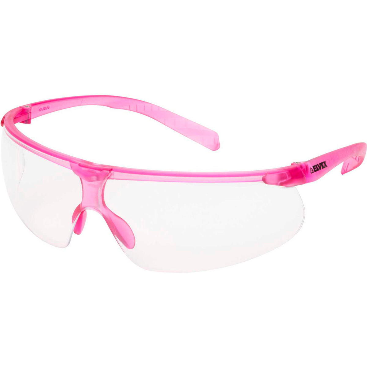 Elvex Helium 20 Lightweight Safety Glasses, Anti-Fog, Clear Lens, Pink Frame, Pack of 12