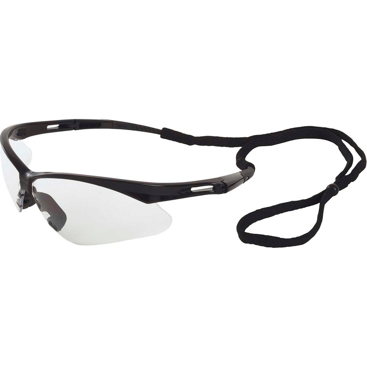 ERB Octane Safety Glasses, Clear Lens, Black Frame, Pack of 12