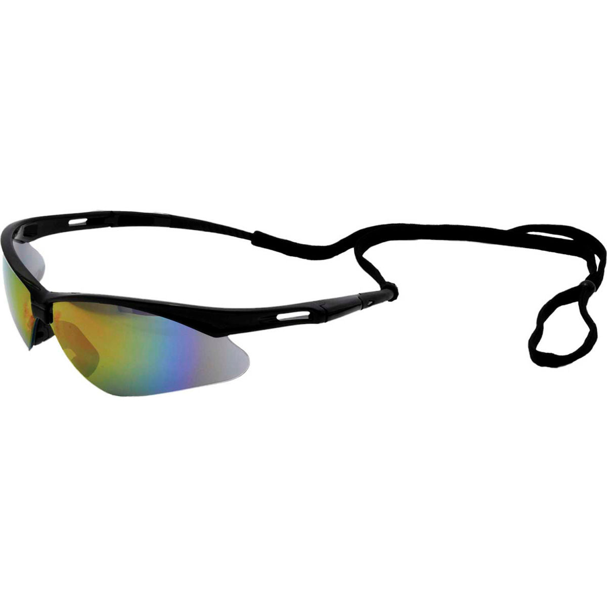 ERB Octane Safety Glasses, Hi Res Mirror Lens, Black Frame, Pack of 12
