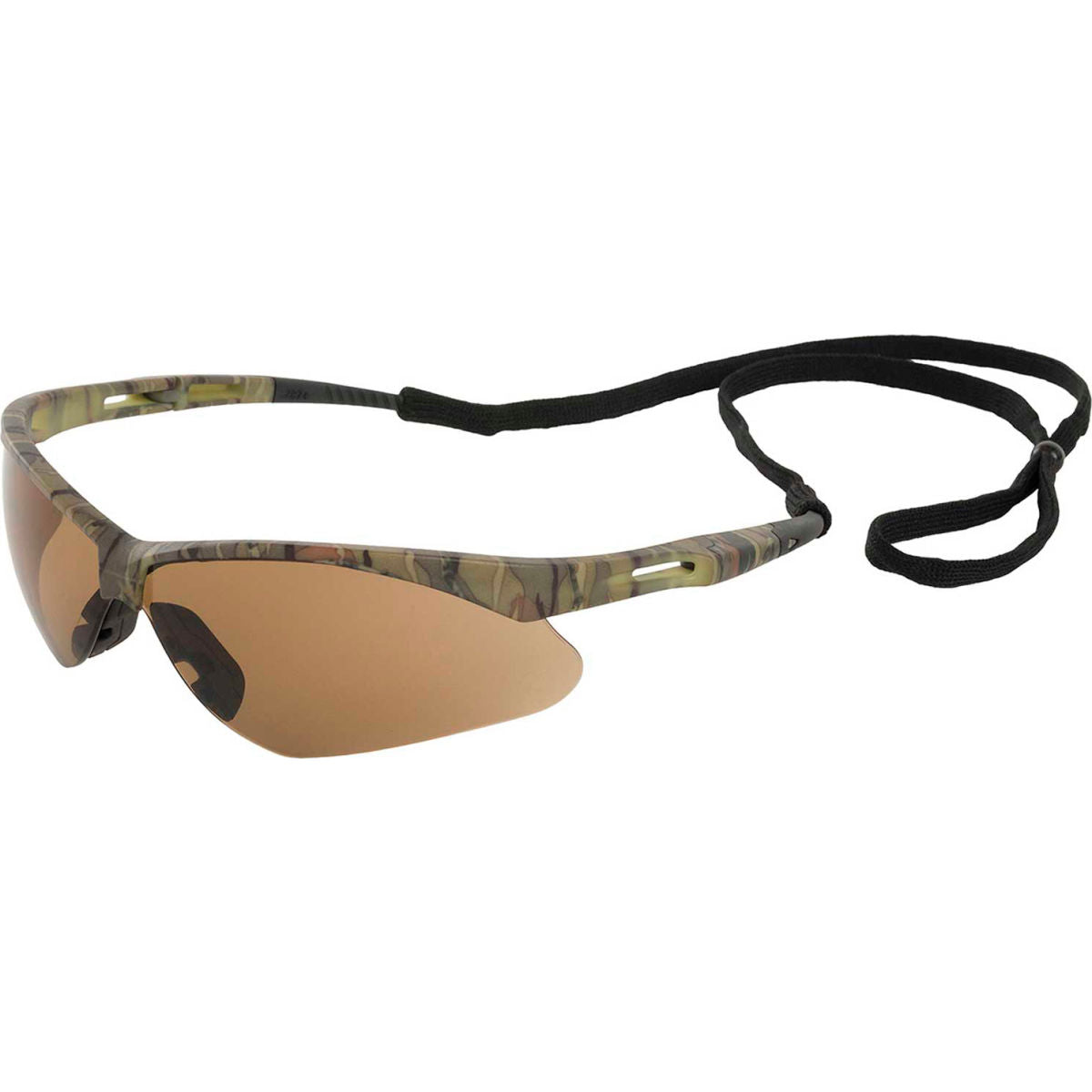 ERB Octane Safety Glasses, Anti-Fog, Brown Lens, Camo Frame, Pack of 12