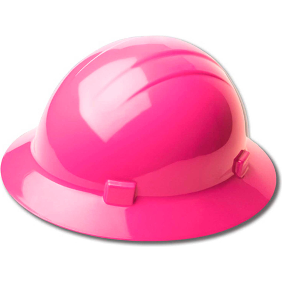 ERB Americana Full Brim Hard Hat, 4-Point Ratchet Suspension, Hi-Viz Pink
