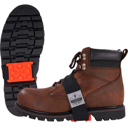 Ergodyne TREX 6317 Mid-Sole Ice Cleats With Tungsten Carbide Studs, One Size, Orange
