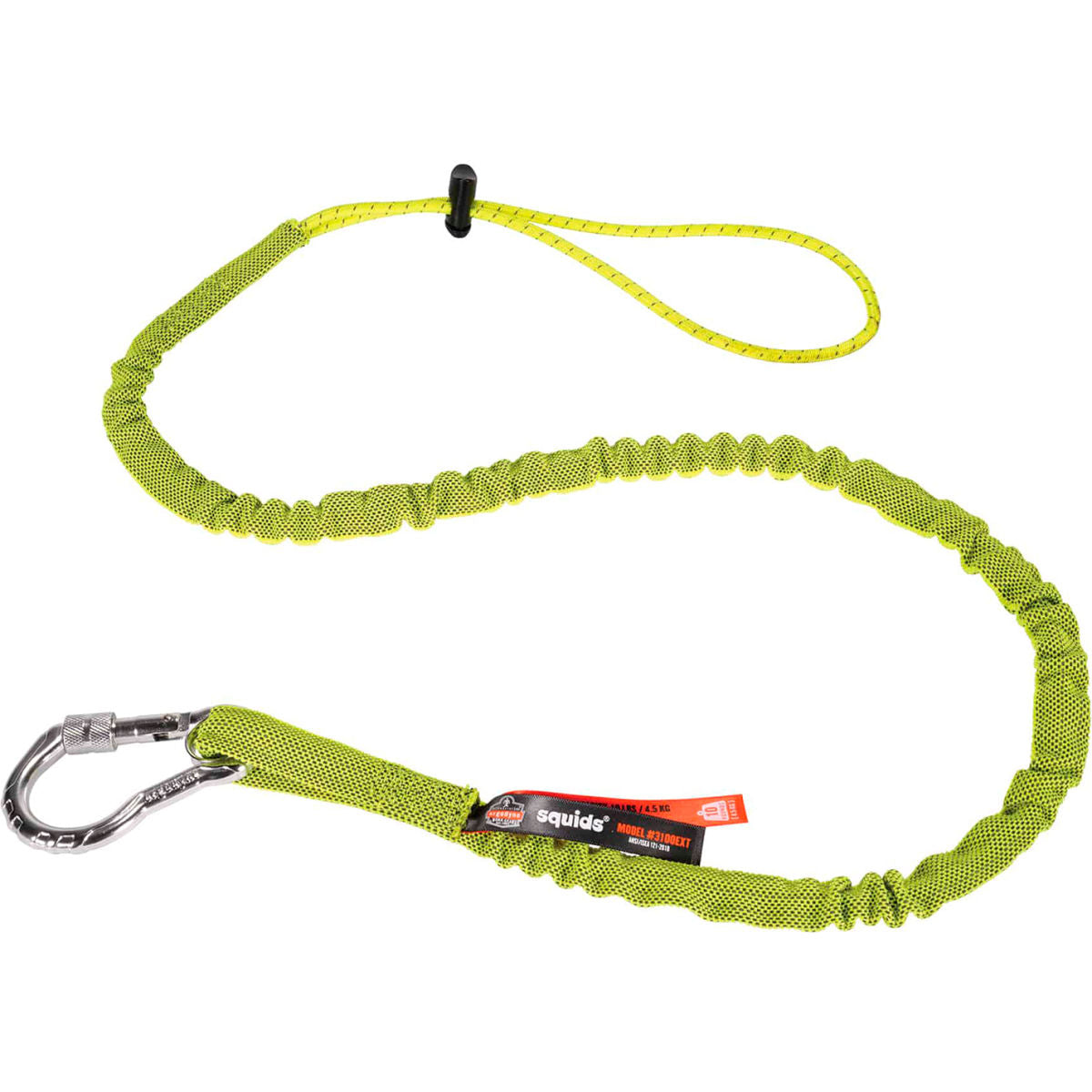 Ergodyne Squids 3100EXT Tool Lanyard, Lime, Extended, Pack of 6