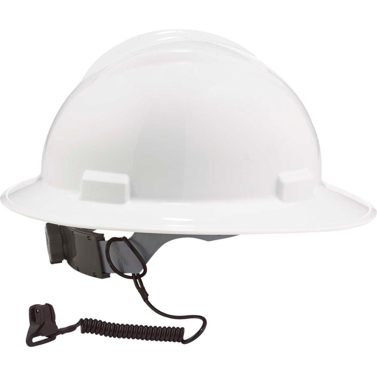 Ergodyne Squids 3158 Coil Hard Hat Lanyard with Clamp, Black, 13in, Pack of 6