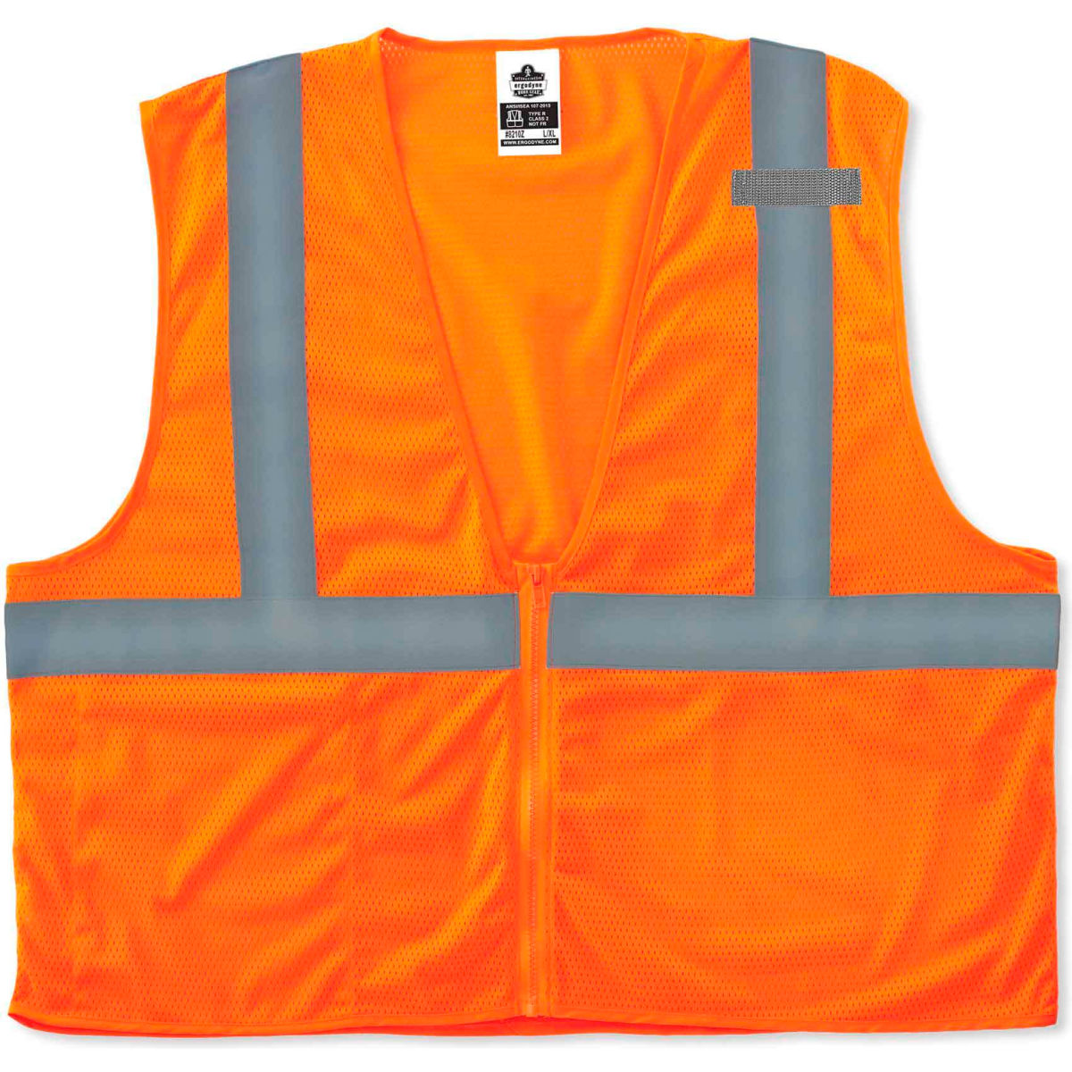Ergodyne GloWear 8210Z Type R Class 2 Economy Mesh Vest, Orange, XS