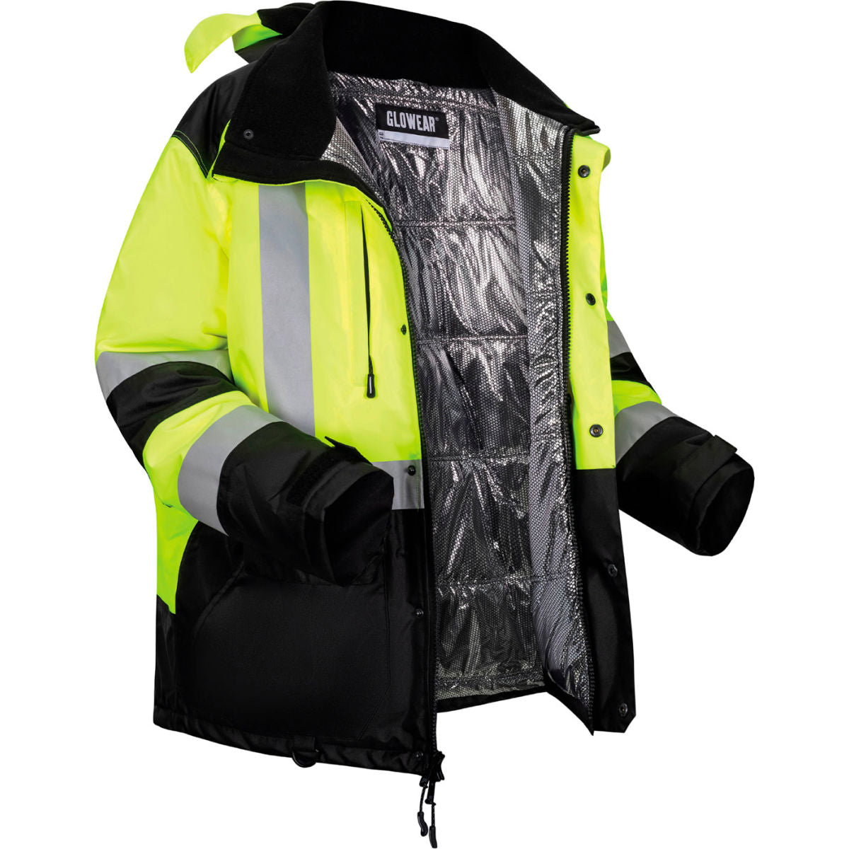 Ergodyne GloWear 8390 Hi-Vis Jacket with Heat Reflective Lining, Class 3, 3XL, Lime