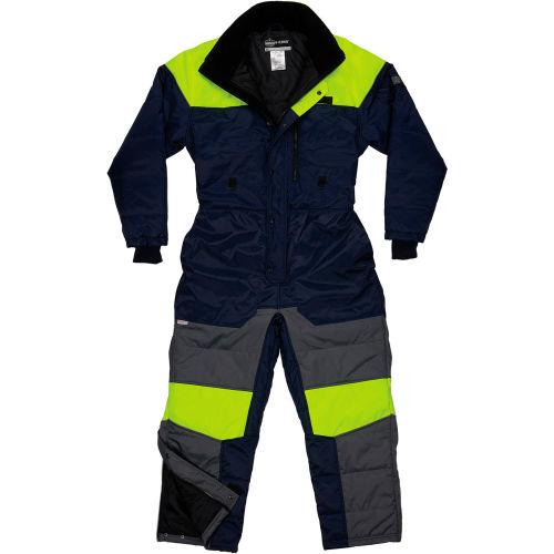 Ergodyne N-Ferno 6475 Cold Storage Thermal Insulated Coverall, Navy