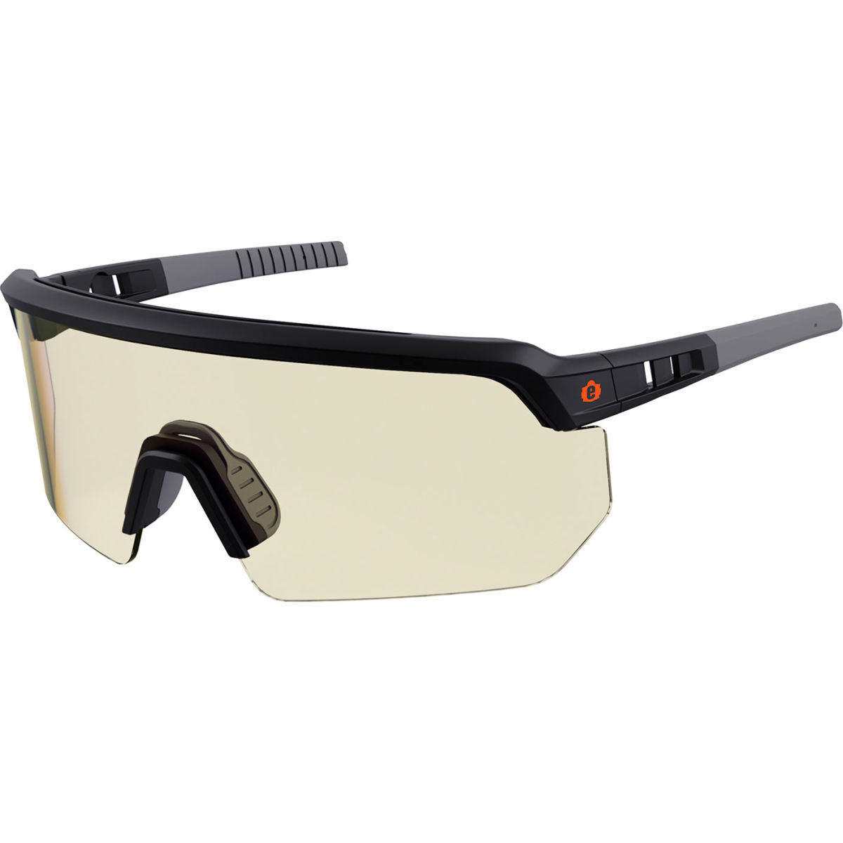 Ergodyne Skullerz AEGIR Half Frame Safety Glasses, Smoke Lens, Matte Black Frame