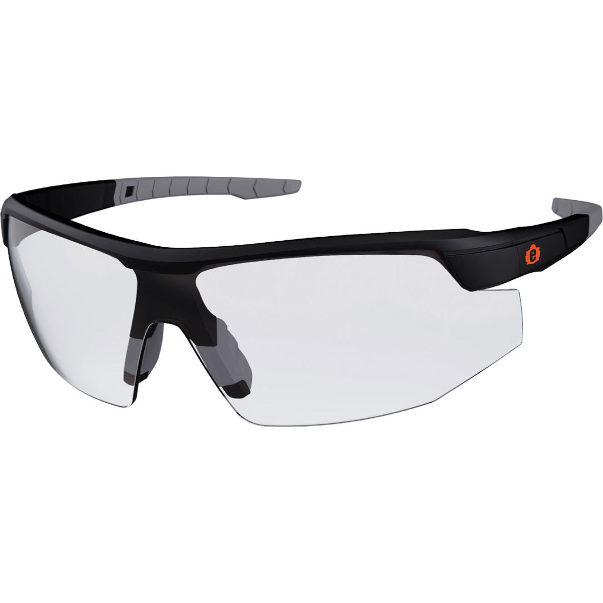 Ergodyne Skullerz SKOLL-AFAS Half Frame Safety Glasses, Clear Lens, Matte Black Frame