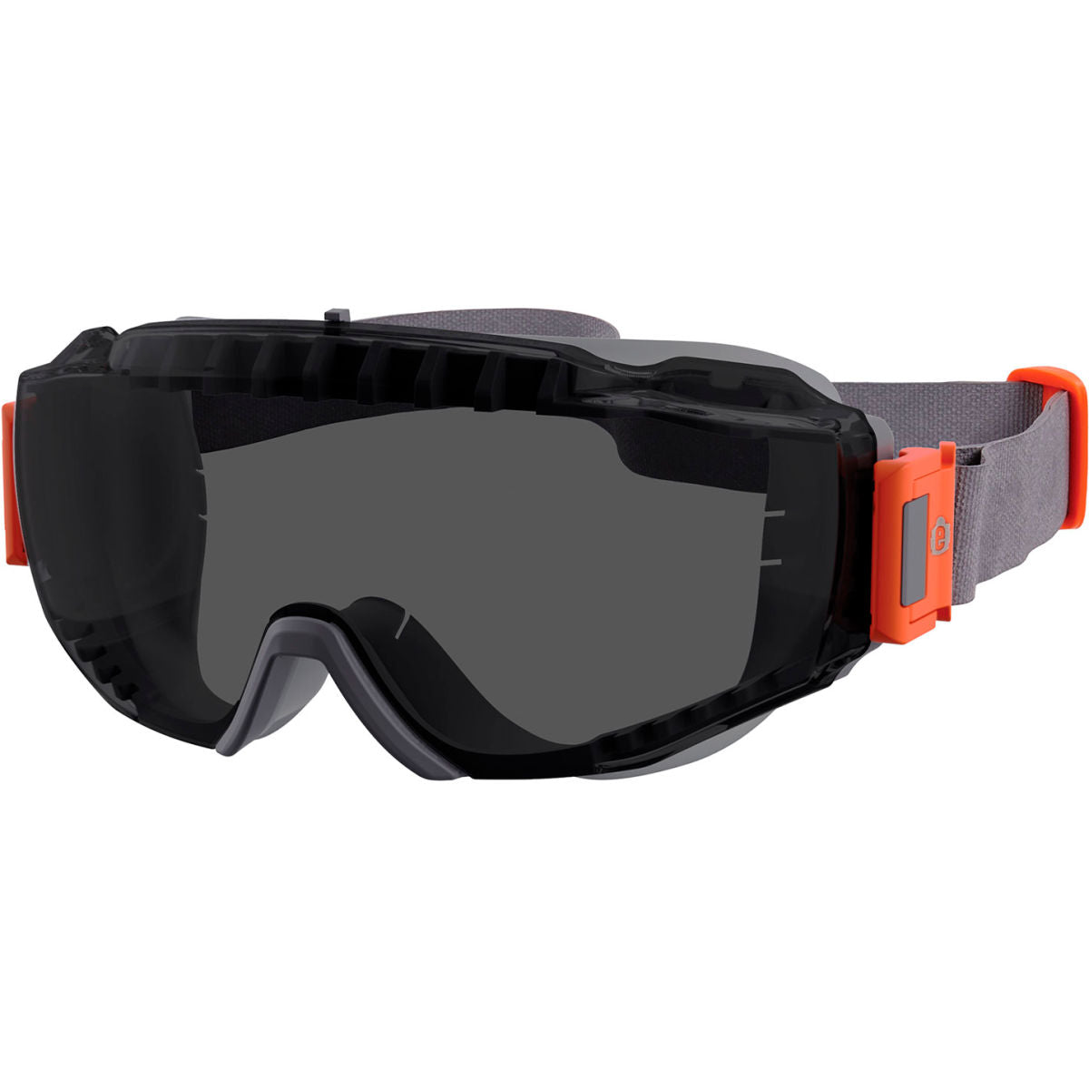 Ergodyne MODI-NEO OTG Safety Goggles w/ Neoprene Strap, Vented Frame, Smoke Lens, Gray Frame
