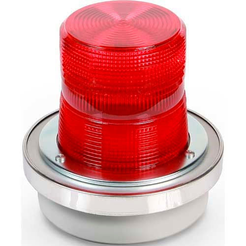Edwards Signaling 50R-N5-40WH Flashing Beacon, Red, 120V AC
