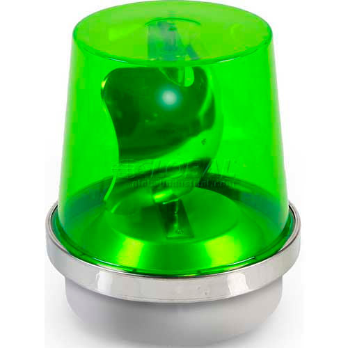 Edwards Signaling 52G-N5-40WH Rotating Beacon, Green, 120V AC