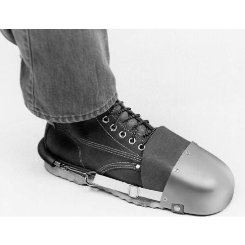 Ellwood Safety Women's Steel Toe Guards, Leather Cuff, Quick Fastener And Web Strap, 4inW, 1 Pair