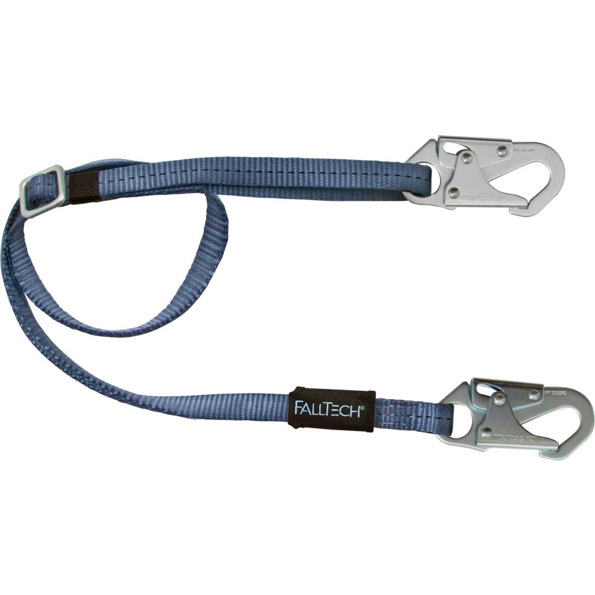 FallTech 8209 4' to 6' Restraint Lanyard, Adjustable Single Leg, with 2 Snap Hooks