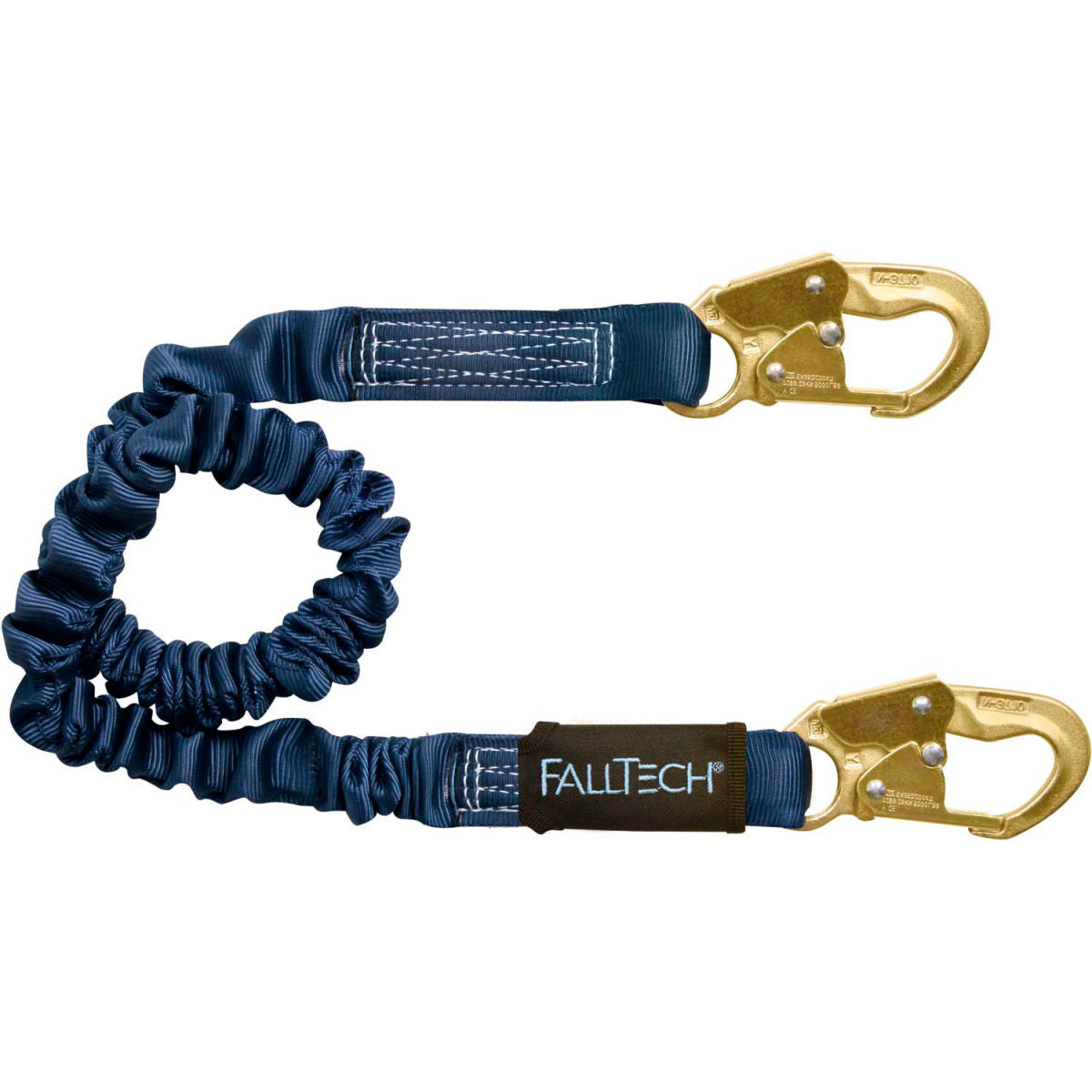 FallTech 8240 ElasTech 4-1/2' to 6' Shock Absorbing Lanyard with 2 Snap Hooks