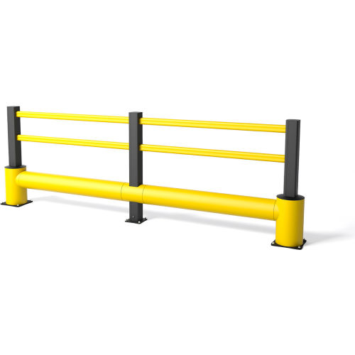 Boplan Polymer Safety Barrier Guardrail, TB400 Plus, 3ft 10inL, Yellow