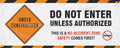Fence-Wrap Mesh Gate Screen: Do Not Enter Unless Authorized