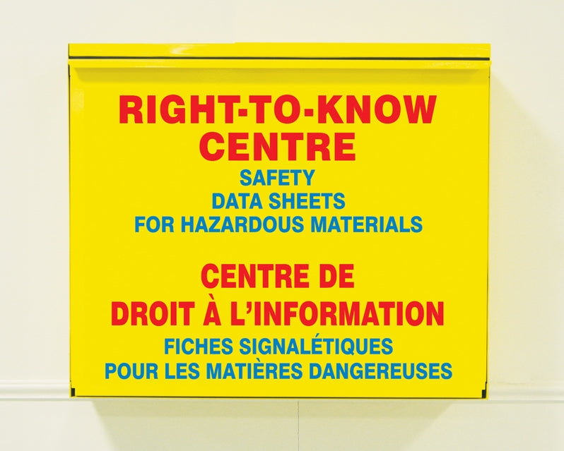 Bilingual SDS Storage Cabinet: Right-To-Know Center