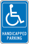 Parking Sign: Handicapped Parking (With Symbol)
