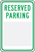Changeable Parking Sign: Reserved Parking