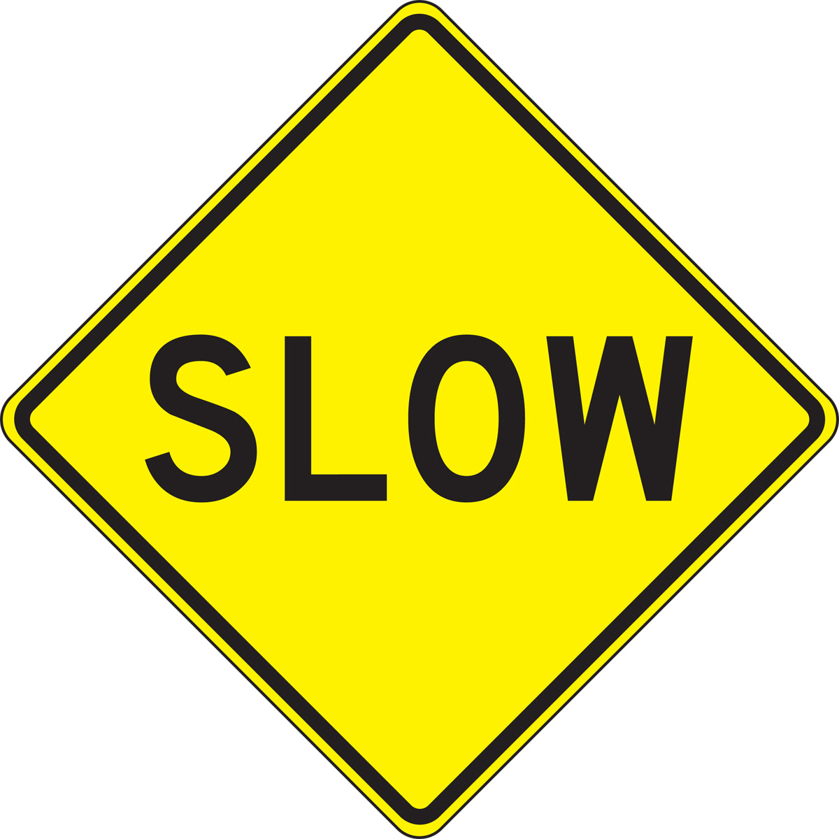 Driving Conditions Sign: Slow