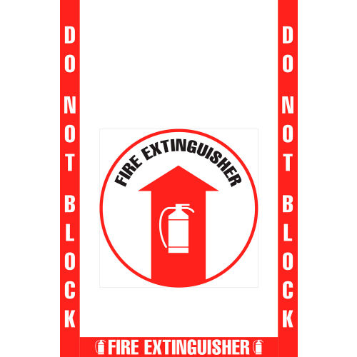 Mighty Line 24in x 36in Floor Marking Kit, Do Not Block Fire Extinguisher