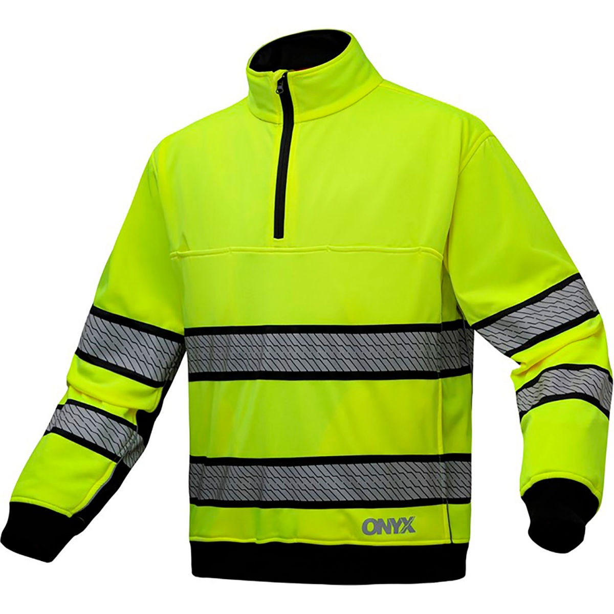 GSS Onyx Job Shirt with 1/4in Zipper, Class 3, Polyester Fleece, Lime, 5XL