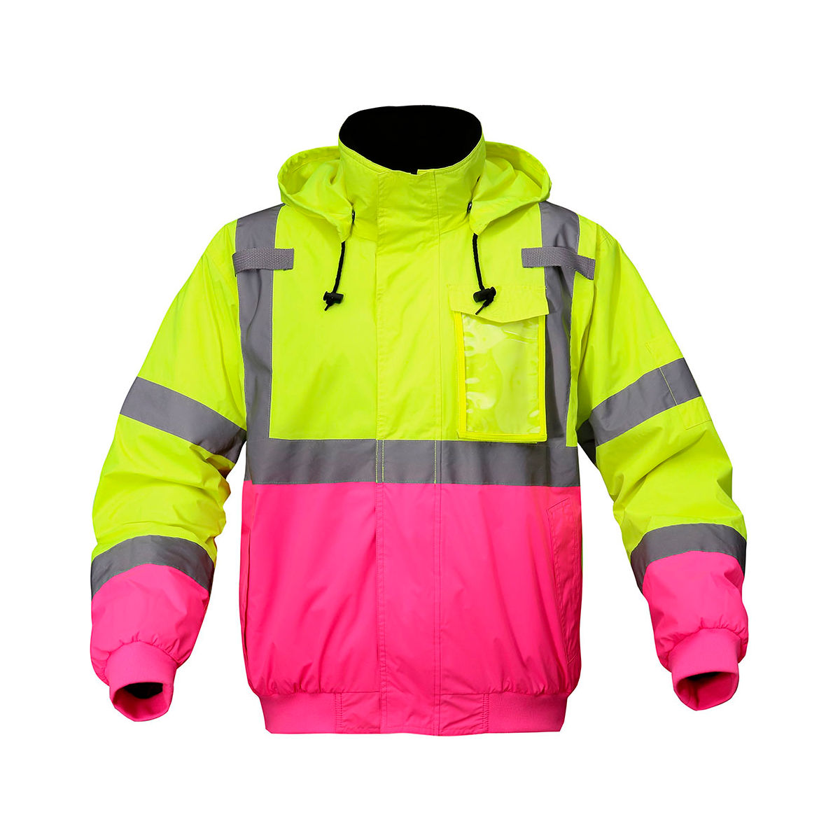GSS Safety High Visibility Waterproof Bomber Jacket, Type R, ANSI Class 3, XXS/XS, Lime/Pink