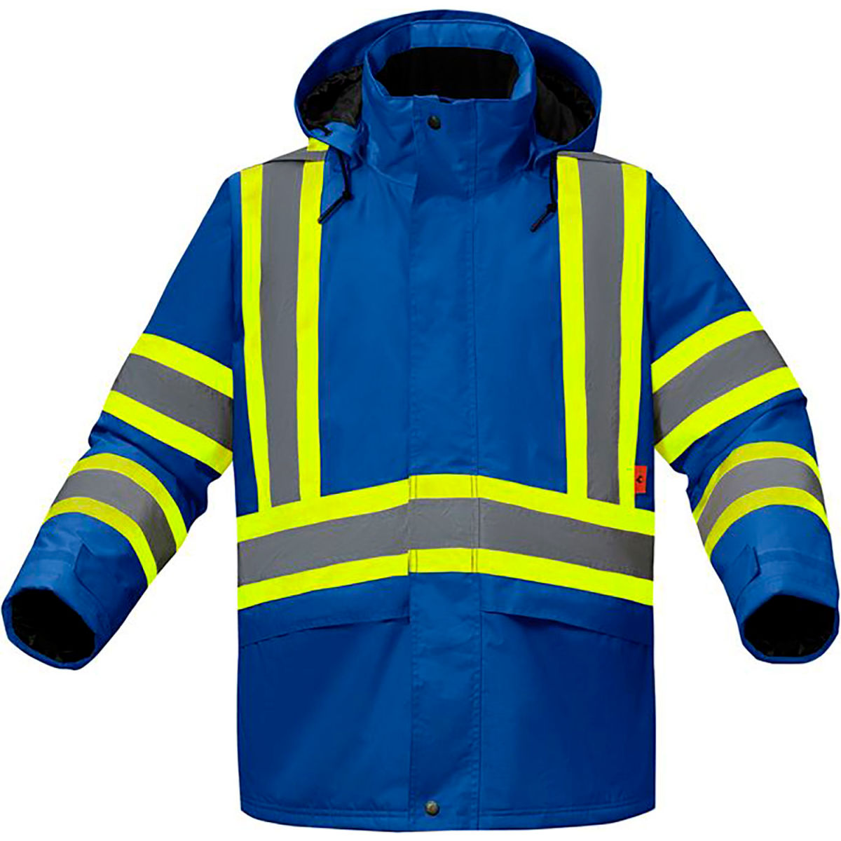 GSS FR Waterproof Flame Resistant Winter Quilted Jacket, Class 1, Blue, Large