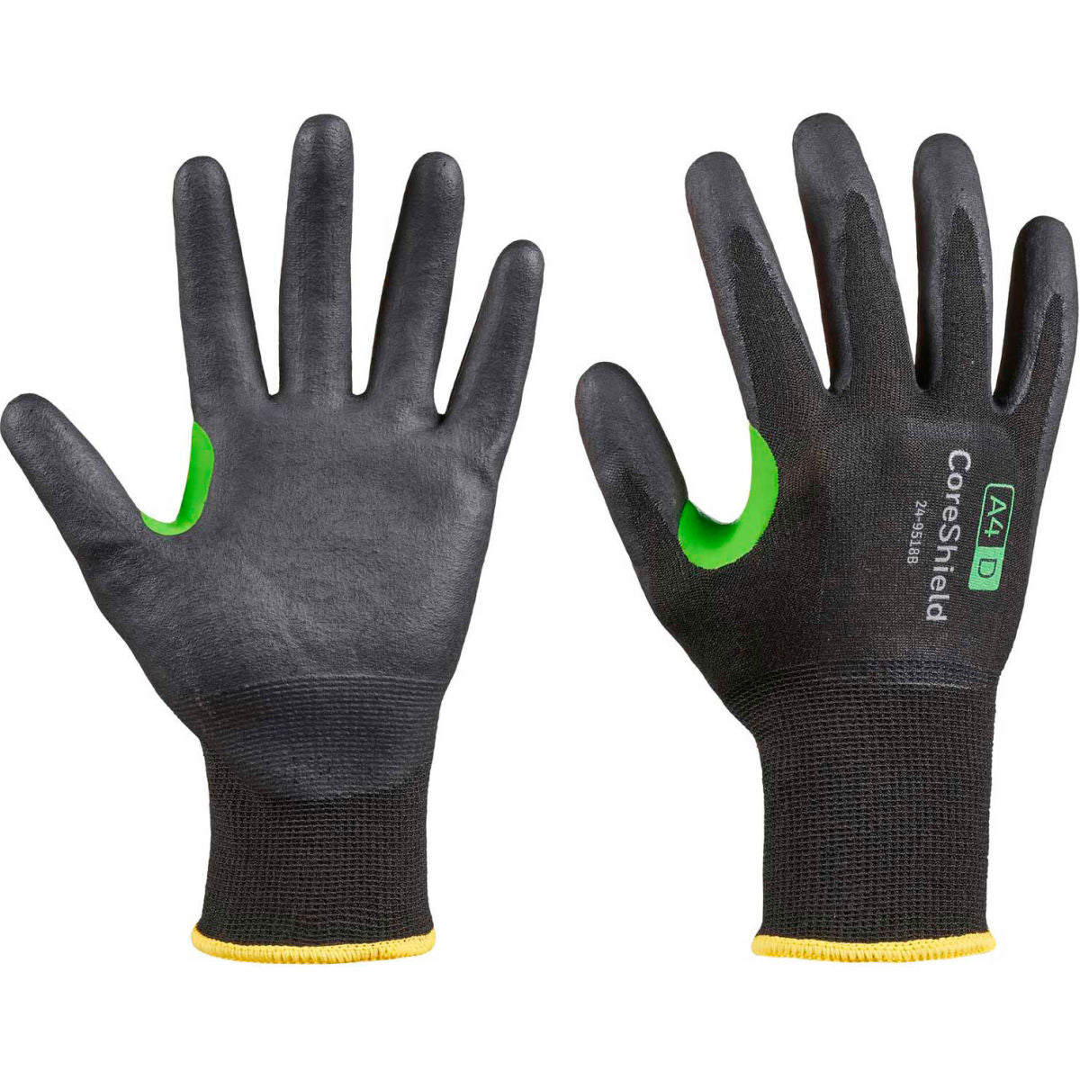 Honeywell HPPE, Stainless Steel, Nitrile Micro-Foam Cut Resistant Gloves, ANSI A4, 18 Gauge, Black, Size XL/10