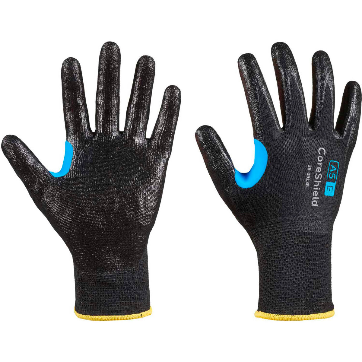Honeywell HPPE, Stainless Steel, Nitrile Cut Resistant Gloves, ANSI A5, 13 Gauge, Black, Size S/7