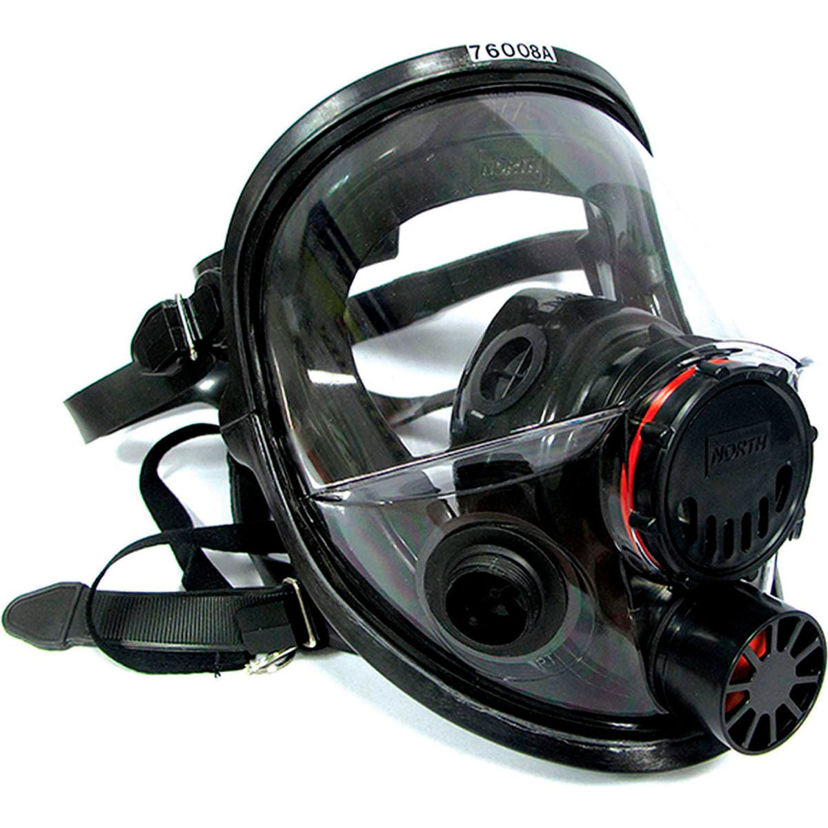 Honeywell North 7600 Full Facepiece Respirator w/ 5 Strap Headband & Dual Cartridge Connectors, M/L