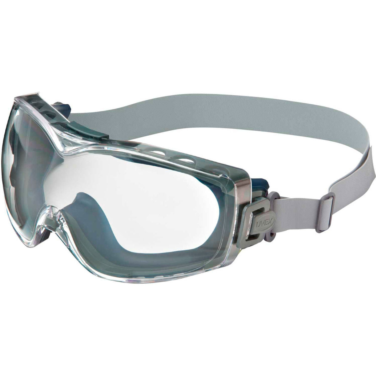 Uvex Stealth Hydroshield Safety OTG, Navy Frame, Clear Lens, Scratch-Resistant, Hard Coat